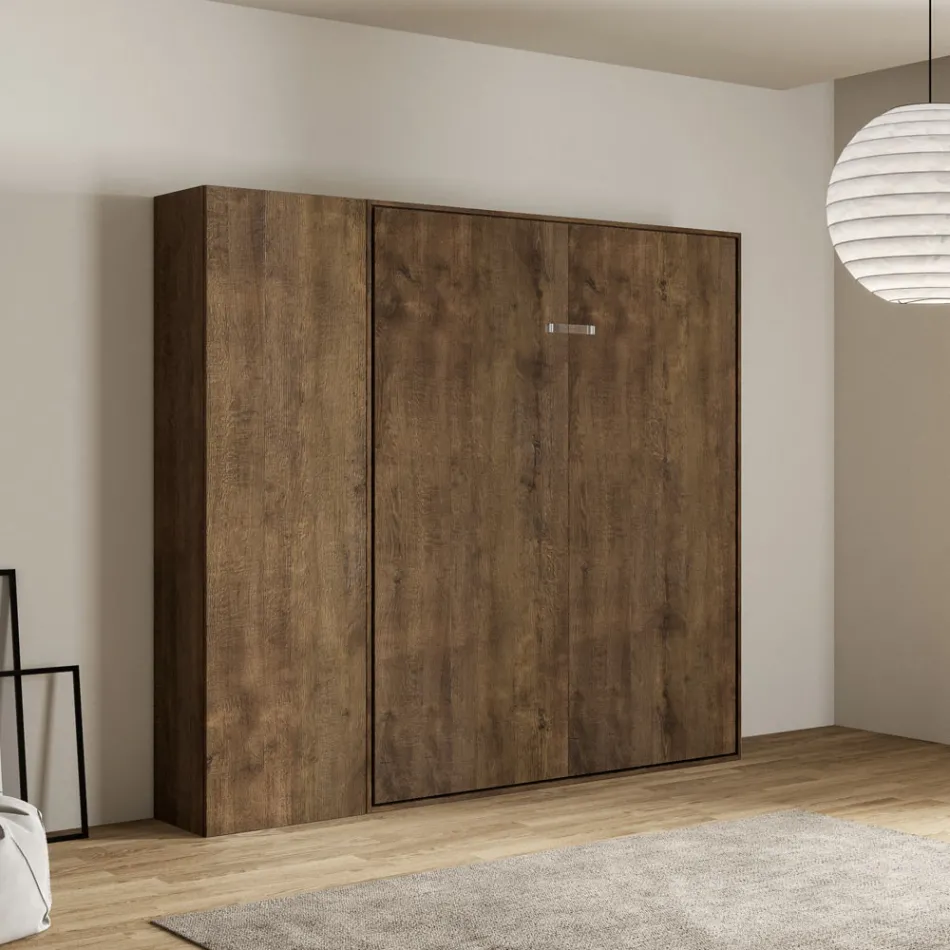 Pat Queen Size cu rabatabil vertical și coloană - Magicarbe Viadurini