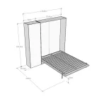 Pat francez pliabil vertical cu coloană - Magicompare Viadurini