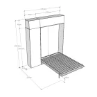 Pat francez pliabil vertical cu unitate suspendată și coloană - Magicompare Viadurini