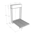 Pat francez pliabil vertical cu unitate suspendată - Magicompare Viadurini