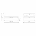 Pat cu container dublu tapițat în piele faux Fabricat în Italia - Raggino Viadurini