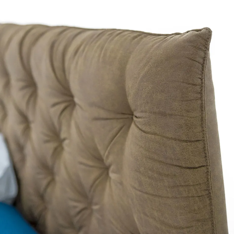 Pat de depozitare dublu tapitat din țesătură sau piele ecologică Made in Italy – Euro Viadurini