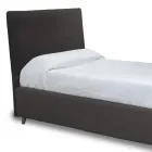 Pat de o persoană cu tăblie din material Fabricat în Italia - Fiuto Viadurini