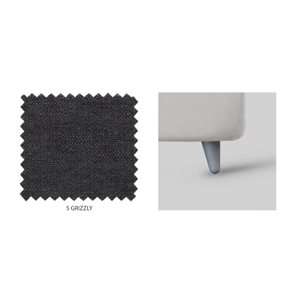 Pat de o persoană cu tăblie din material Fabricat în Italia - Fiuto Viadurini