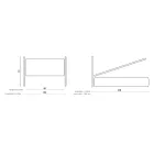 Pat de o persoană cu tăblie din material Fabricat în Italia - Fiuto Viadurini