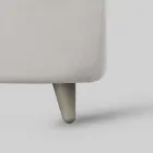 Pat de dimensiuni mari cu tăblie captusă și picioare Made in Italy - Aaron Viadurini