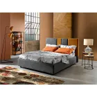 Pat dublu modern tapitat cu pliuri sau design matlasat - Thomas Viadurini