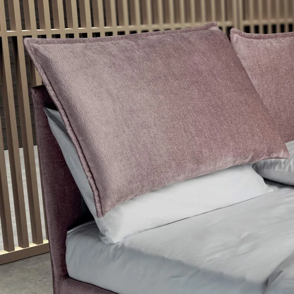 Pat Dublu 160x190 cu 2 Perne Moale cu Volan Perimetral - Ernesta Viadurini