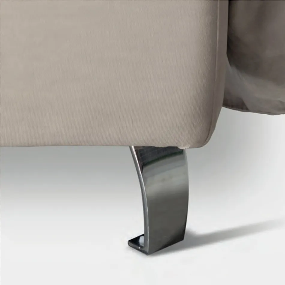 Pat Dublu 160x190 cu 2 Perne Moale in Tablia - Tramonti Viadurini