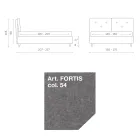 Pat dublu 160x190 cu nasturi decorativi in perne - Raze Viadurini