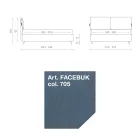 Pat dublu 160x190 cu perne care învelesc întreaga tăblie - Charme Viadurini