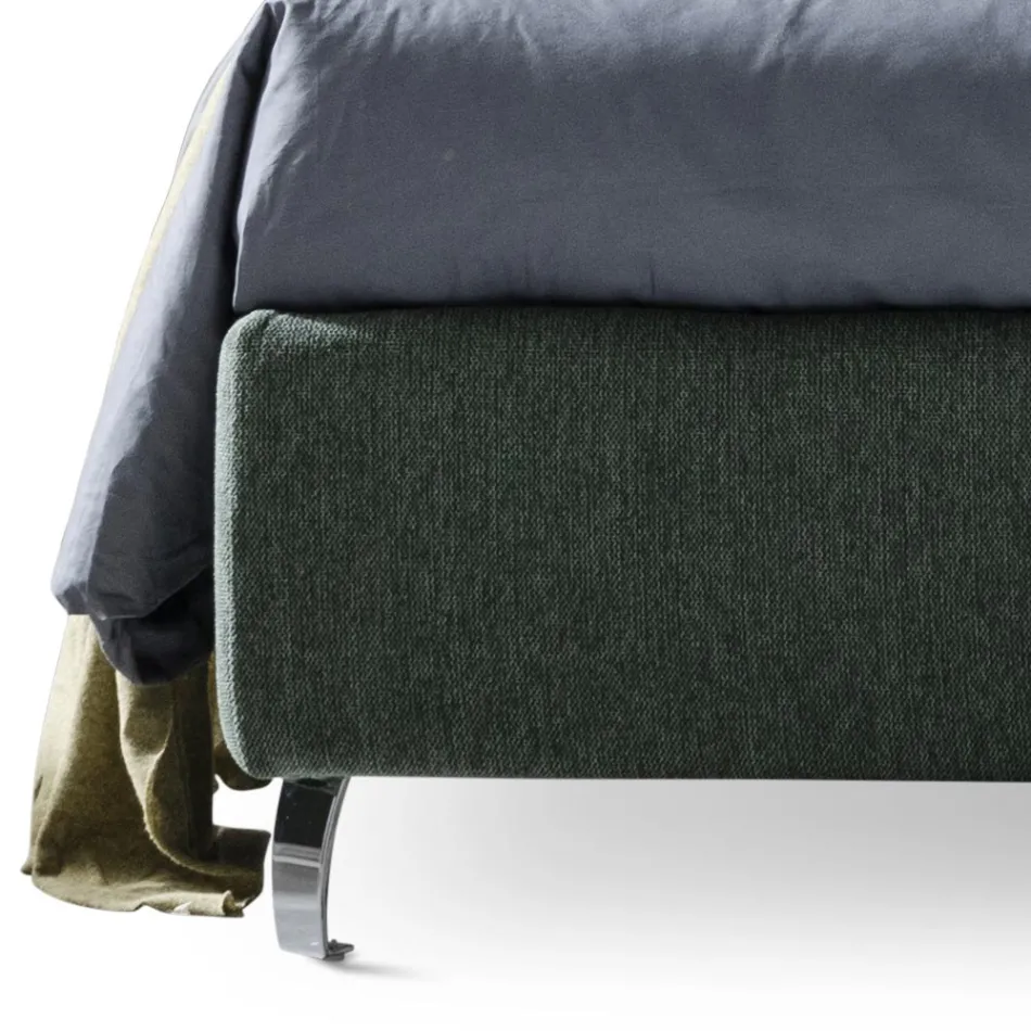 Pat dublu 160x190 cu finisaj asimetric în două tonuri - Jasmine Viadurini