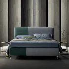 Pat dublu 160x190 cu finisaj asimetric în două tonuri - Jasmine Viadurini