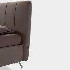 Pat dublu 160x190 cu căptușeală cu profile verticale cu cablu - Nices Viadurini