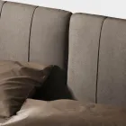 Pat dublu 160x190 cu căptușeală cu profile verticale cu cablu - Nices Viadurini