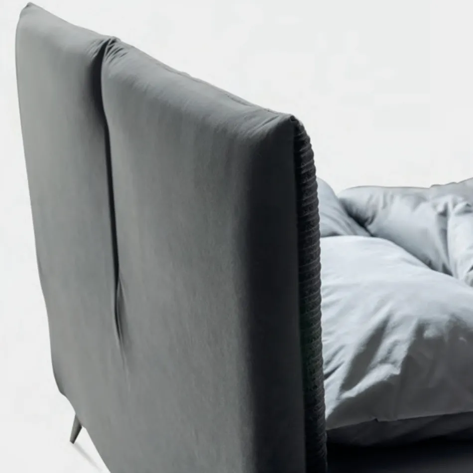 Pat dublu 160x190 cu căptușeală în formă de pernă - Brezze Viadurini