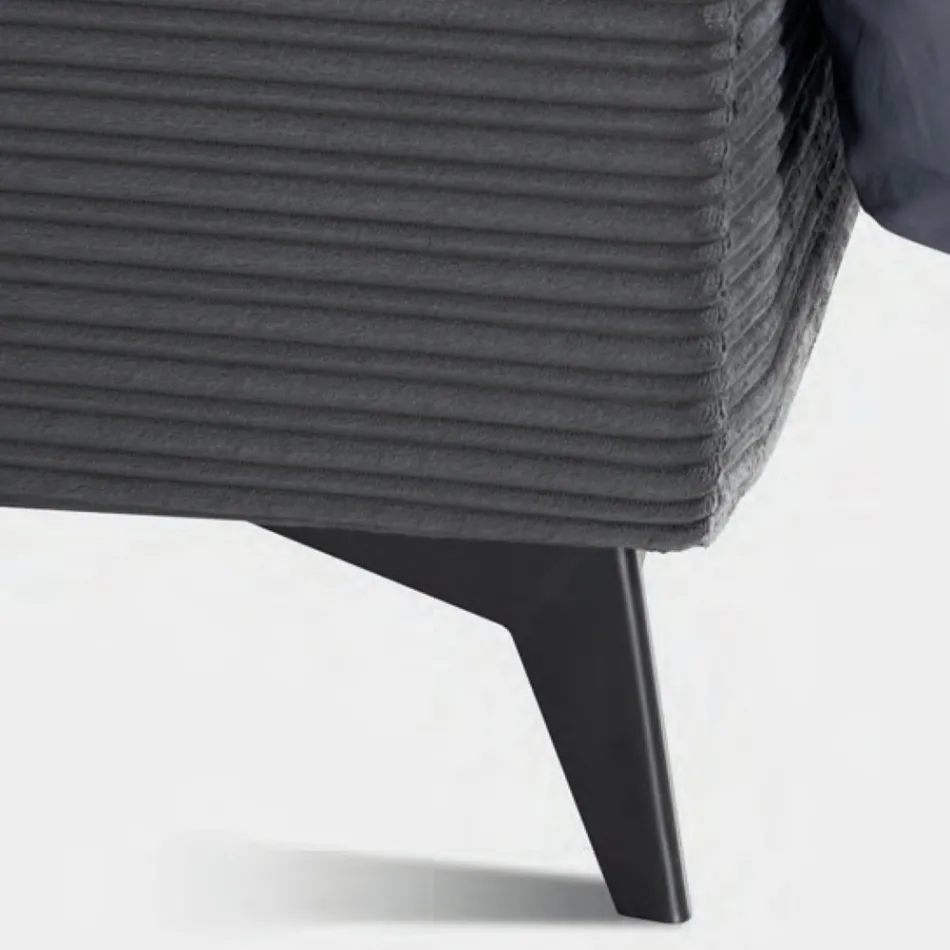 Pat dublu 160x190 cu căptușeală în formă de pernă - Brezze Viadurini