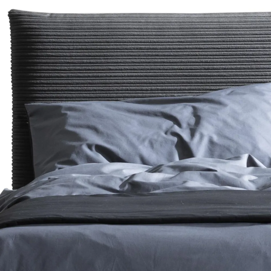 Pat dublu 160x190 cu căptușeală în formă de pernă - Brezze Viadurini