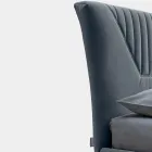 Pat dublu 160x190 cu inserții matlasate cu șipci late - Fresh Viadurini