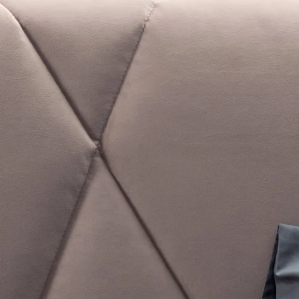 Pat Dublu 160x190 cu Matlasare Geometrică - Ciottolino Viadurini