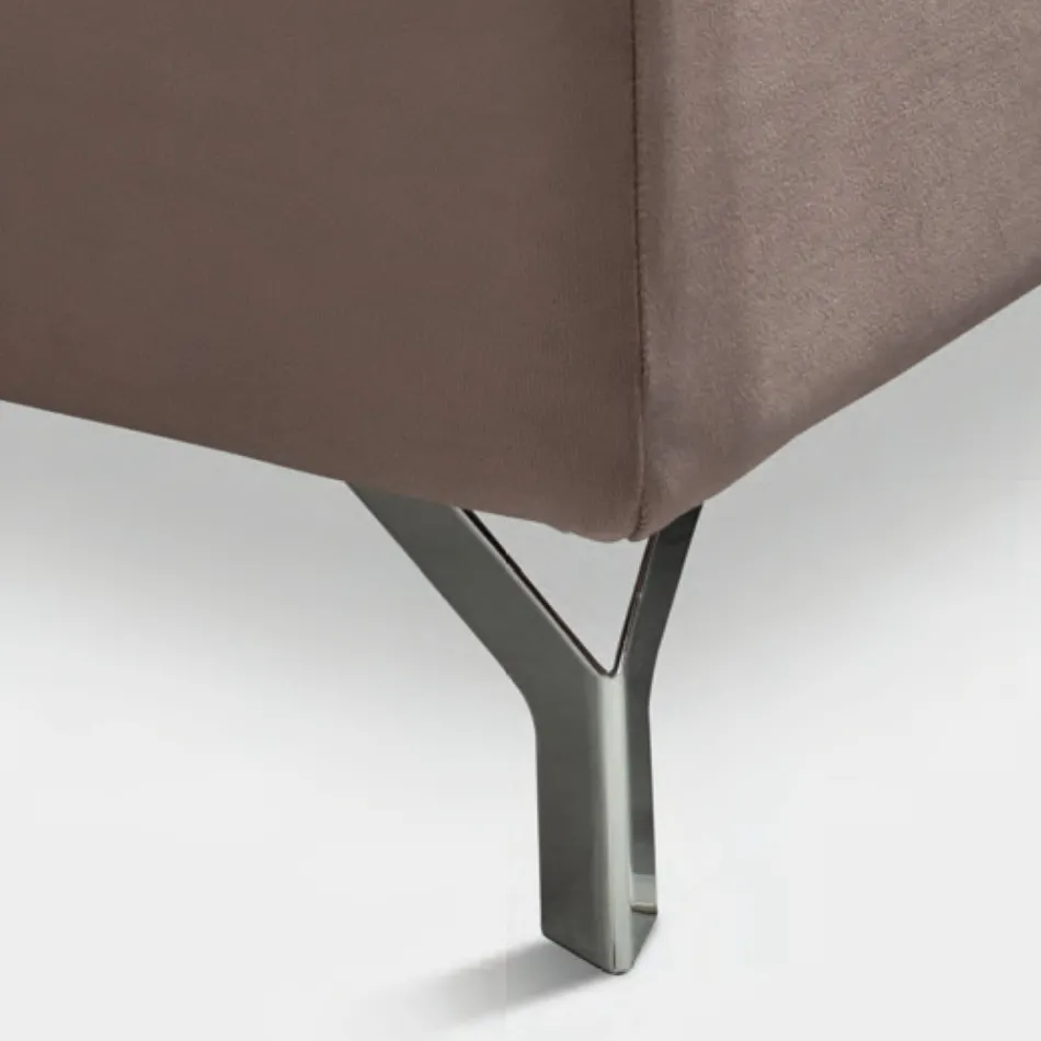 Pat dublu 160x190 cu executare matlasare geometrică - Ciottolino Viadurini