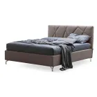 Pat dublu 160x190 cu executare matlasare geometrică - Ciottolino Viadurini