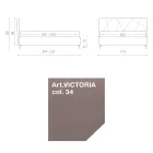 Pat Dublu 160x190 cu Matlasare Geometrică - Ciottolino Viadurini