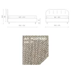 Pat dublu 160x190 cu linii curbate și nasturi Made in Italy - Oriente Viadurini