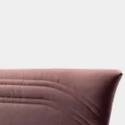 Pat dublu 160x190 cu linii curbate și bandă dublă matlasată - Gioie Viadurini