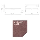 Pat dublu 160x190 cu linii curbate și bandă dublă matlasată - Gioie Viadurini