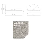 Pat dublu 160x190 cu tăblie perimetrală cu volane și nasturi - Rest Viadurini