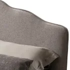 Pat dublu 160x190 cu tăblie perimetrală cu volane Made in Italy - Rest Viadurini