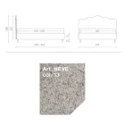 Pat dublu 160x190 cu tăblie perimetrală cu volane Made in Italy - Rest Viadurini