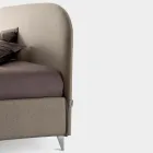 Pat dublu 160x190 cu tăblie linie curbată Made in Italy - Oriente Viadurini