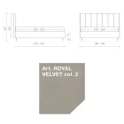 Pat dublu 160x190 cu matlasare cu benzi verticale late - Magan Viadurini