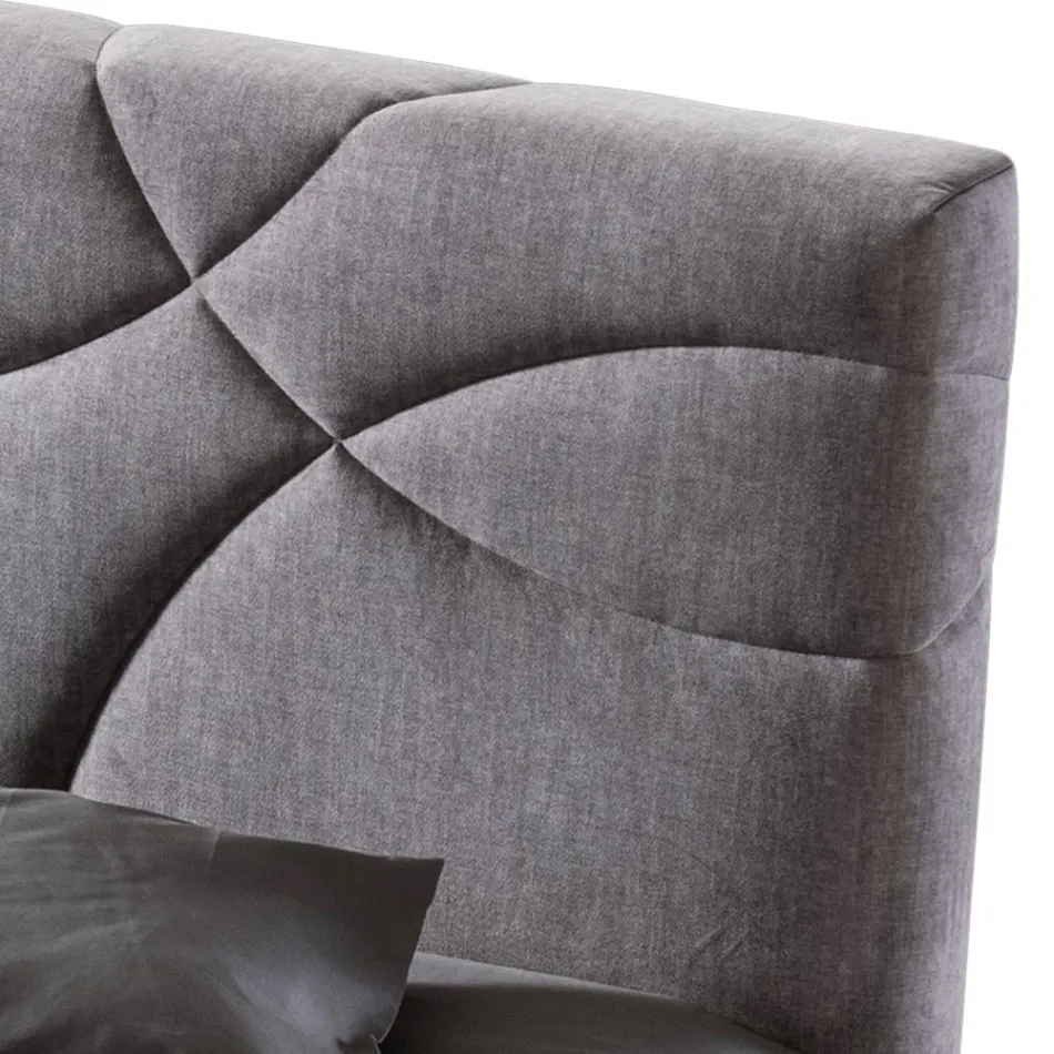 Pat dublu 160x190 cu matlasare de curbe încrucișate - Floarea soarelui Viadurini