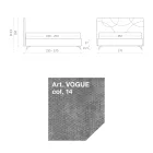 Pat dublu 160x190 cu matlasare de curbe încrucișate - Floarea soarelui Viadurini