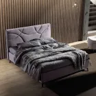 Pat dublu 160x190 cu matlasare de curbe încrucișate - Floarea soarelui Viadurini