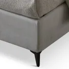 Pat dublu 160x190 din țesătură cu picioare metalice Made in Italy - Dreams Viadurini