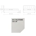 Pat dublu 160x190 din țesătură cu tăblie cu nasturi Made in Italy - Dreams Viadurini