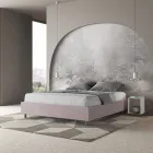 Pat dublu 160x200 cm acoperit cu microfibră fabricat în Italia - Athlete Viadurini