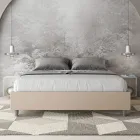 Pat dublu 160x200 cm tapițat în piele ecologică, fabricat în Italia - Athlete Viadurini