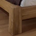 Pat dublu 160x200 din lemn masiv de tec - Fresco Viadurini