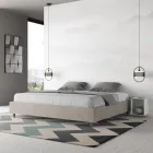 Pat dublu 180x200 cm acoperit cu microfibră fabricat în Italia - Athlete Viadurini