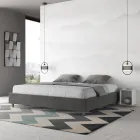 Pat dublu 180x200 cm acoperit cu microfibră fabricat în Italia - Athlete Viadurini