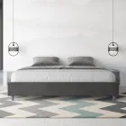 Pat dublu 190x200 cm acoperit cu microfibră fabricat în Italia - Athlete Viadurini