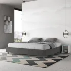 Pat dublu 200x200 cm acoperit cu microfibră fabricat în Italia - Athlete Viadurini