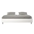 Pat dublu 200x200 cm tapițat în piele ecologică, fabricat în Italia - Athlete Viadurini