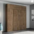 Pat dublu pliabil vertical cu unitate suspendată și coloană - Magicarbe Viadurini