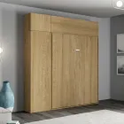 Pat dublu pliabil vertical cu unitate suspendată și coloană - Magicarbe Viadurini